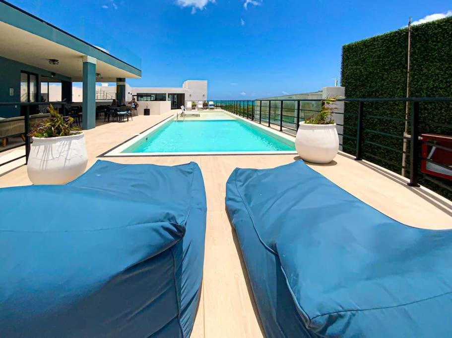 Апартаменти Beautiful + Luxury + Ocean View + Pool Плайя-дель-Кармен Екстер'єр фото