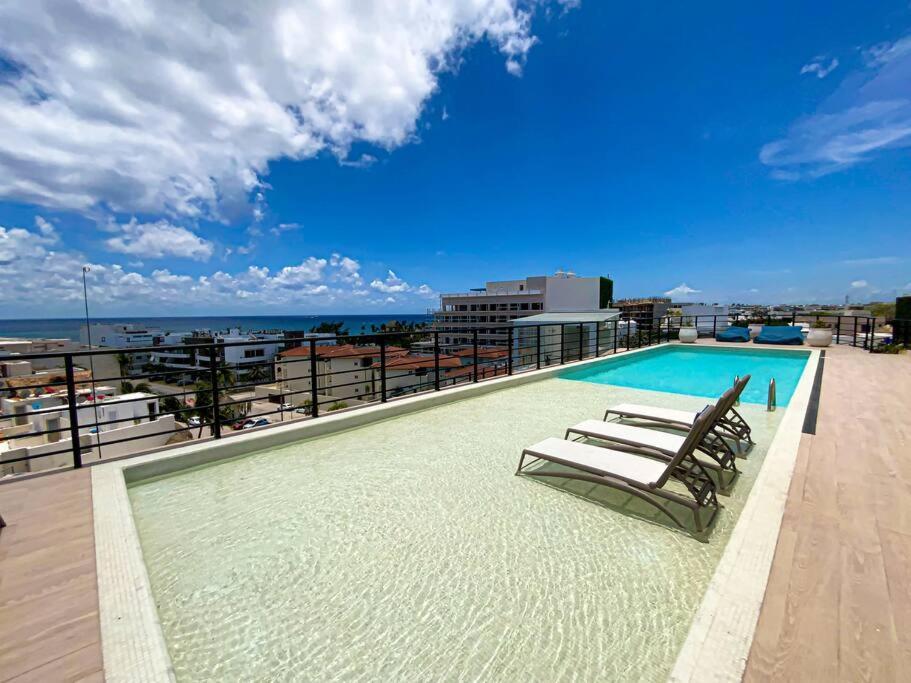 Апартаменти Beautiful + Luxury + Ocean View + Pool Плайя-дель-Кармен Екстер'єр фото