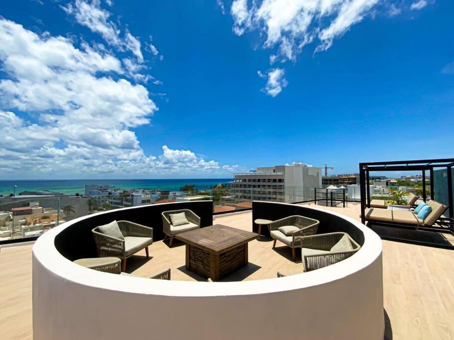 Апартаменти Beautiful + Luxury + Ocean View + Pool Плайя-дель-Кармен Екстер'єр фото