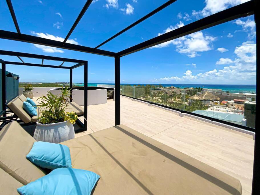 Апартаменти Beautiful + Luxury + Ocean View + Pool Плайя-дель-Кармен Екстер'єр фото