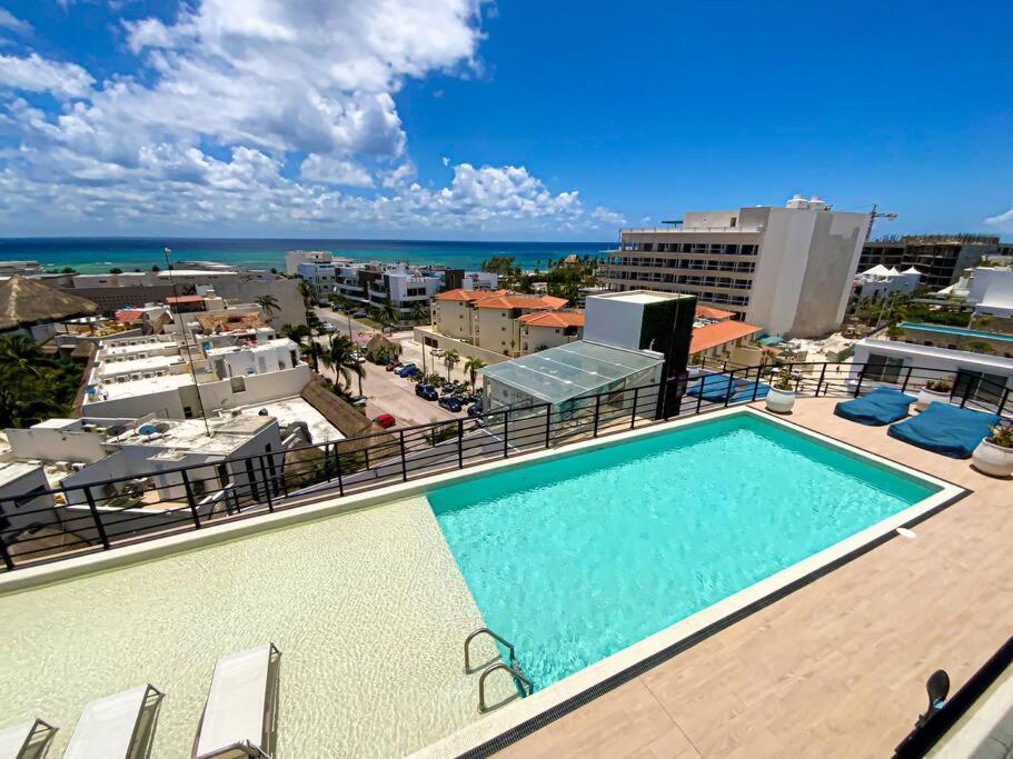 Апартаменти Beautiful + Luxury + Ocean View + Pool Плайя-дель-Кармен Екстер'єр фото