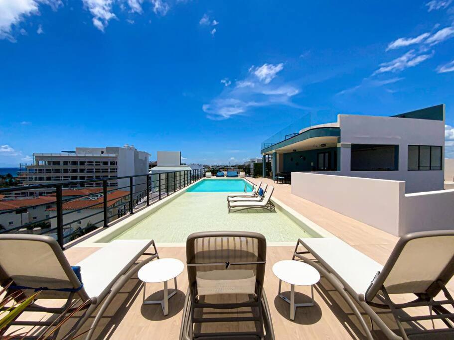 Апартаменти Beautiful + Luxury + Ocean View + Pool Плайя-дель-Кармен Екстер'єр фото