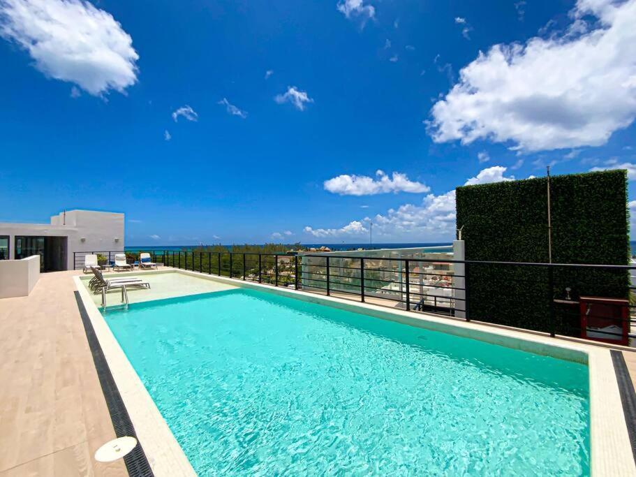 Апартаменти Beautiful + Luxury + Ocean View + Pool Плайя-дель-Кармен Екстер'єр фото