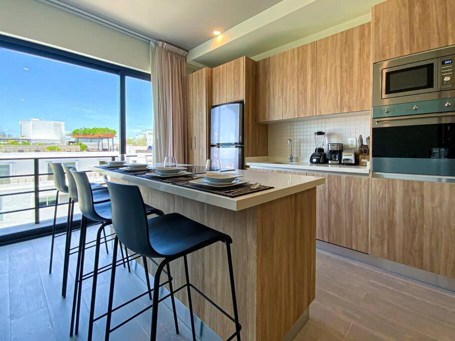 Апартаменти Beautiful + Luxury + Ocean View + Pool Плайя-дель-Кармен Екстер'єр фото