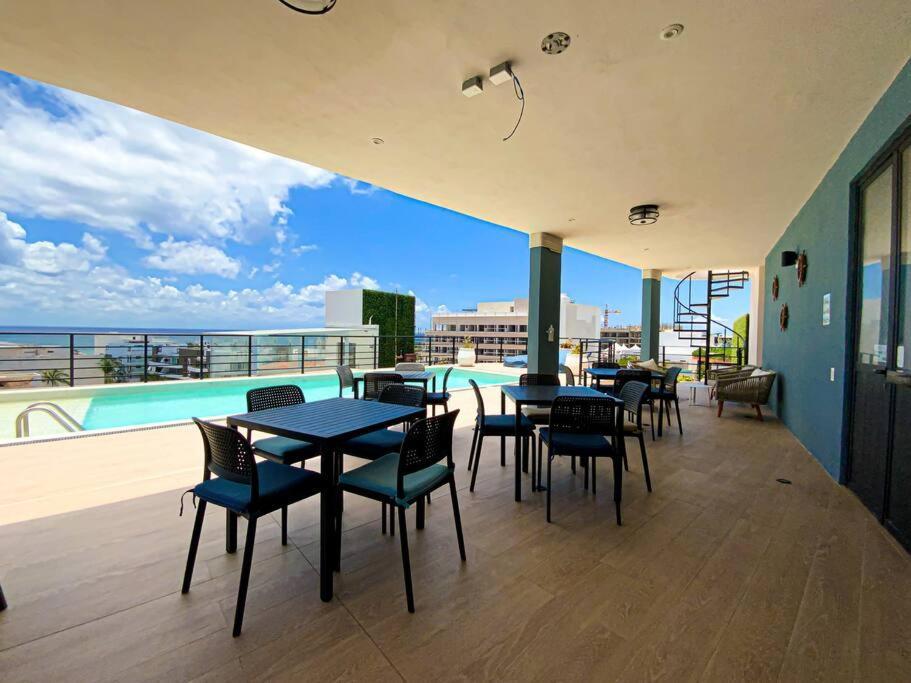 Апартаменти Beautiful + Luxury + Ocean View + Pool Плайя-дель-Кармен Екстер'єр фото